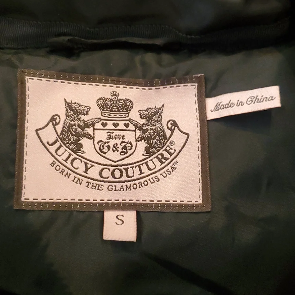 Juicy Couture Black Quilted Puffer Coat Sz Small - Picture 2 of 8